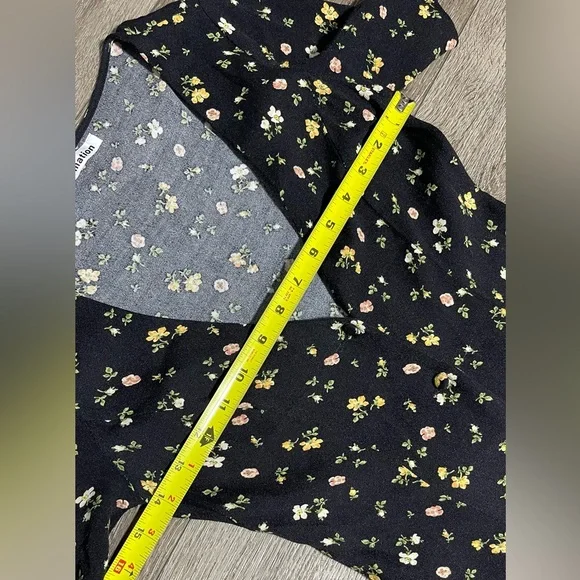 Reformation Black and White Puff Sleeve Midi Sundress - Picture 8 of 12